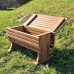 Cemetery bench Stoveman with box 80x32x47cm oiled