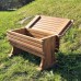 Kalmistupink Stoveman kastiga 80x32x47cm õlitatud