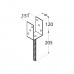 Post supports for concrete U-type 150x60x120 4,0mm