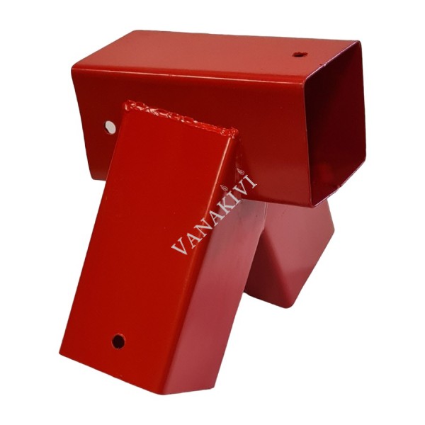 Kiigepostide nurgaühendus kandiline 90x90x2,2mm/100° punane