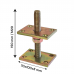 Adjustable post support ACF 100x70x8/M20x150mm