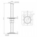 Adjustable post support PSR 80x80x3/M20x250mm