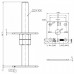 Adjustable post support PSR 100x100x4/M24x250mm