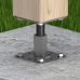 Adjustable post support PR 100x100/M20x100-150mm