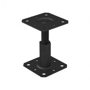 Adjustable post support PR 100x100/M20x100-150mm black