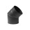 Flue pipe elbow Ø150mm 45° black
