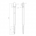 Ground screw post support PWU 100x1085mm