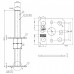 Adjustable post support PSR 80x80x4/M24x250mm black
