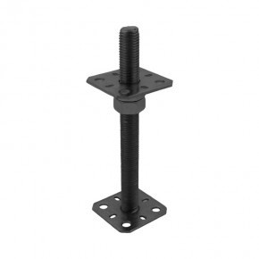 Adjustable post support PSR 80x80x4/M24x250mm black