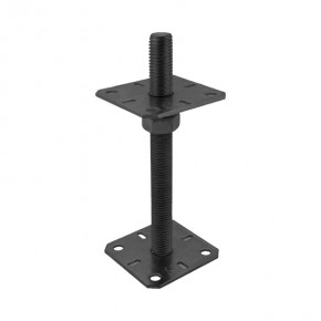 Adjustable post support PSR 100x100x4/M24x250mm black