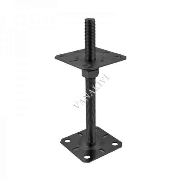 Adjustable post support PSR 100x100x3/M20x250mm black