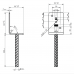 Post supports for concrete L-type 84x90x130 5,0mm