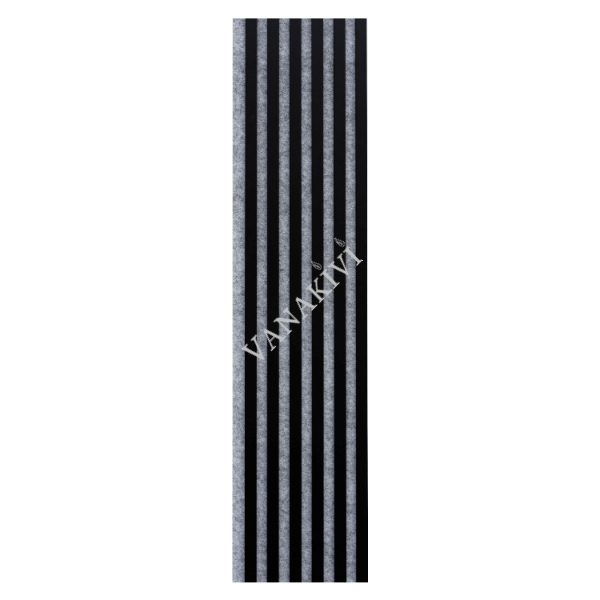 Wall panel WOODLINE 2700x300 black (matte)/grey