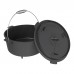 Cast iron cauldron with frying pan 9L/3L BROWIN