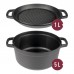 Cast iron pot with a grill pan 5L/1L BROWIN