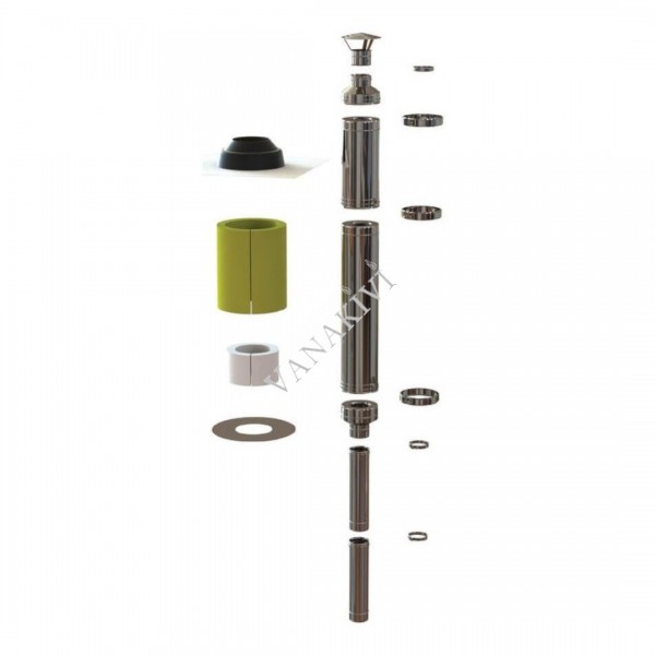 Sauna shimney set Vilpra DW50 Ø115mm 1+1,5m NP