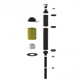 Sauna chimney set Vilpra DW50 Ø115mm 1+1,5m black
