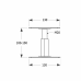 Adjustable post support PR 130x130/M20x100-150mm black