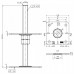 Adjustable post support PSR 130x130x3/M20x250mm black