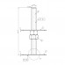 Adjustable post support PSR 130x130x4/M24x250mm