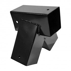 Kiigepostide nurgaühendus kandiline 90x90x2,2mm/100° must