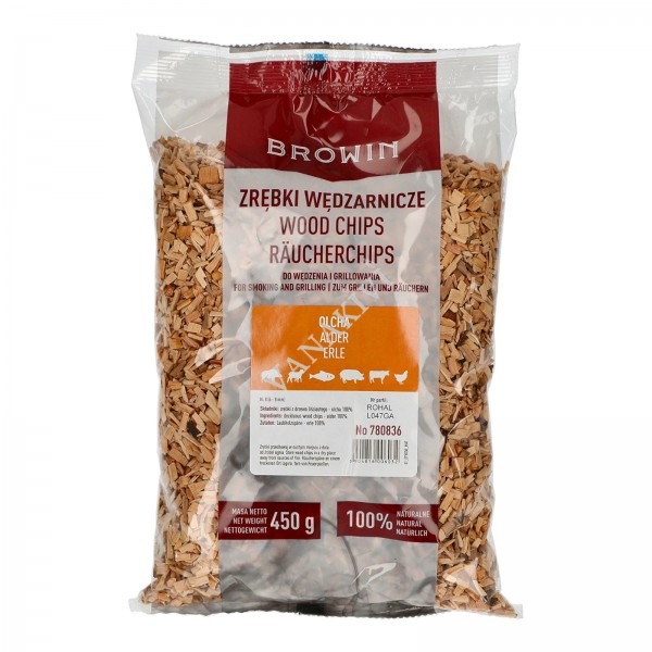 Smoking chips ALDER 6-8mm 450g BROWIN