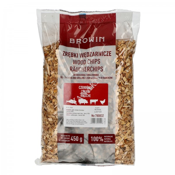 Smoking chips CHERRY 6-8mm 450g BROWIN