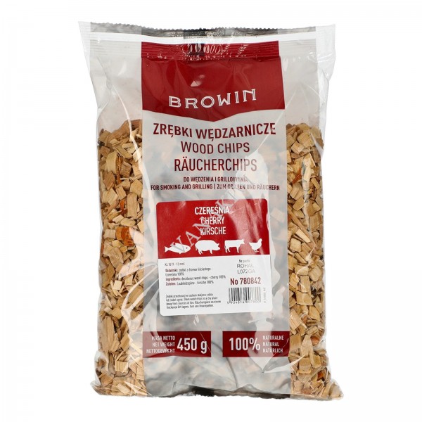 Smoking chips CHERRY 9-12mm 450g BROWIN