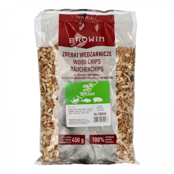 Smoking chips APPLE 6-8mm 450g BROWIN