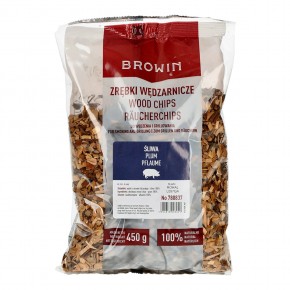 Smoking chips PLUM 6-8mm 450g BROWIN