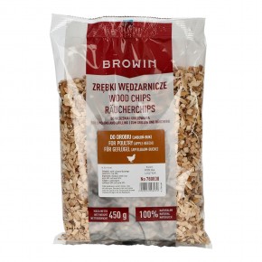 Smoking chips 50% APPLE + 50% BEECH 6-8mm 450g BROWIN