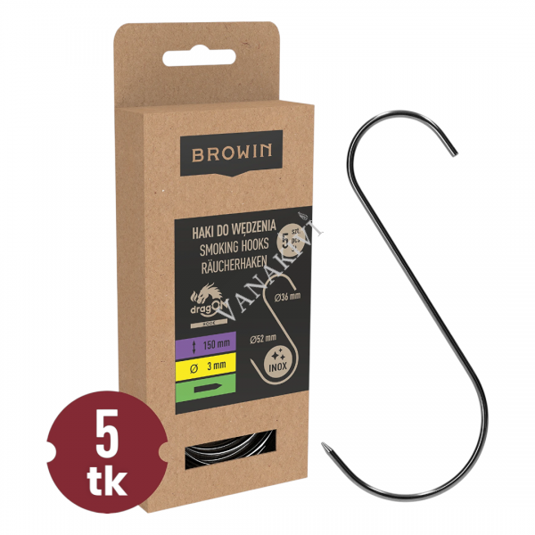 Lihariputuskonks 3x150mm roostevaba (5tk) BROWIN Lihariputuskonks 3x150mm roostevaba (5tk) BROWIN