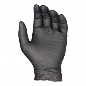 Nitrile gloves HW Max without powder L/9 Black 100pcs