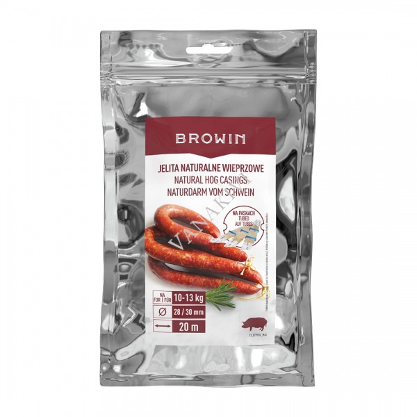 Hog Casings (Tubed) Ø28/30mm, 20m BROWIN