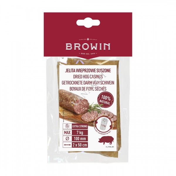 Hog Casings (Dried) Ø100mm, 50cm, 2pcs BROWIN