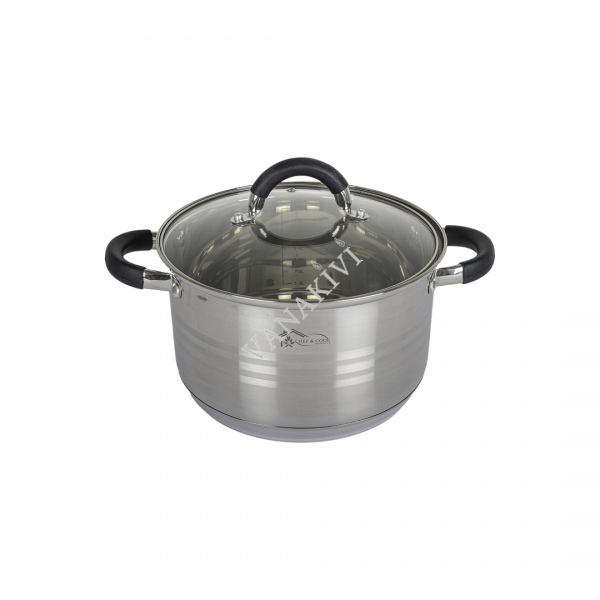 Cooking Pot with Lid Chef & Cook 18cm 2.9L Stainless Steel
