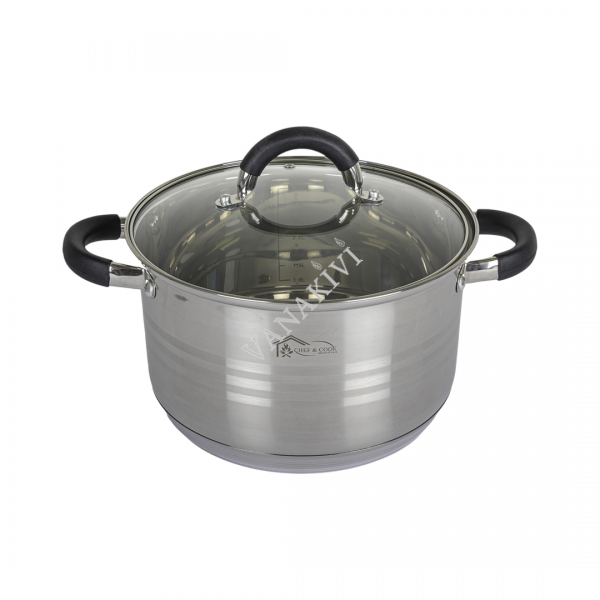 Keedupott kaanega Chef & Cook 26cm 8,2L roostevaba