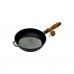 Cast iron pan 24x6cm MAYSTERNYA, with wooden handle