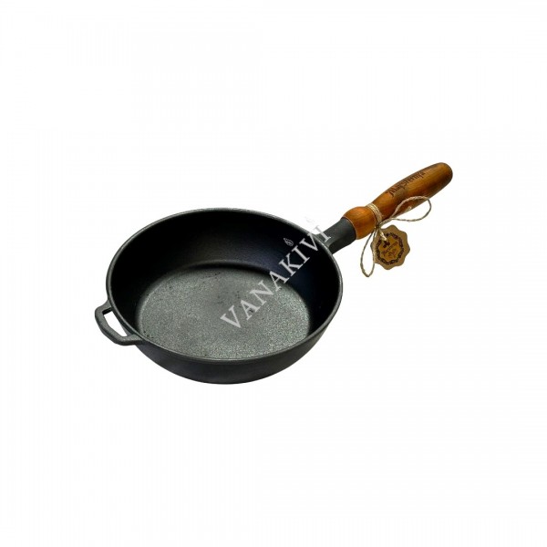 Cast iron pan MAYSTERNYA 24x6cm, with wooden handle
