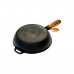 Cast iron pan MAYSTERNYA 24x6cm, with wooden handle and glass lid