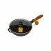 Cast iron pan MAYSTERNYA 24x6cm, with wooden handle and glass lid