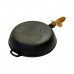 Cast iron pan 26x6cm MAYSTERNYA, with wooden handle and glass lid