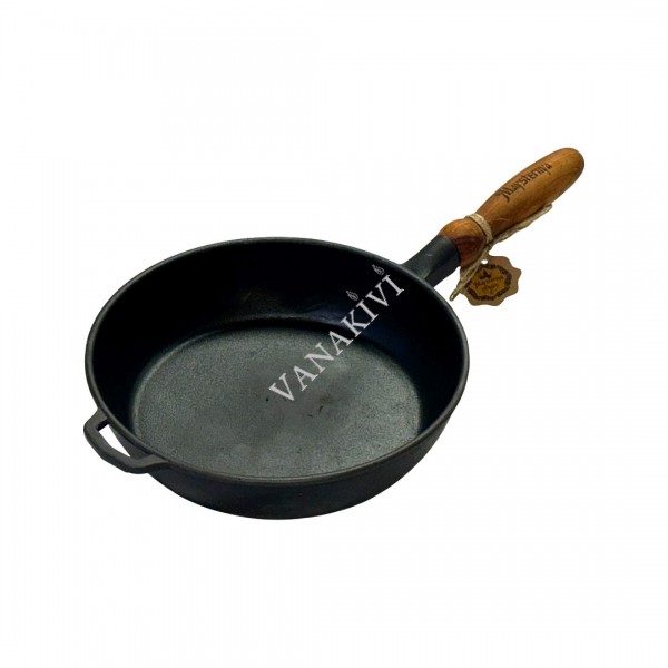 Cast iron pan 26x6cm MAYSTERNYA, with wooden handle
