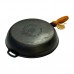 Cast iron pan 28x6cm MAYSTERNYA, with wooden handle