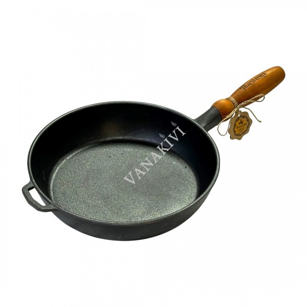 Cast iron pan 28x6cm MAYSTERNYA, with wooden handle