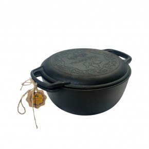 Cast iron cauldron MAYSTERNYA 5L, with cast iron lid