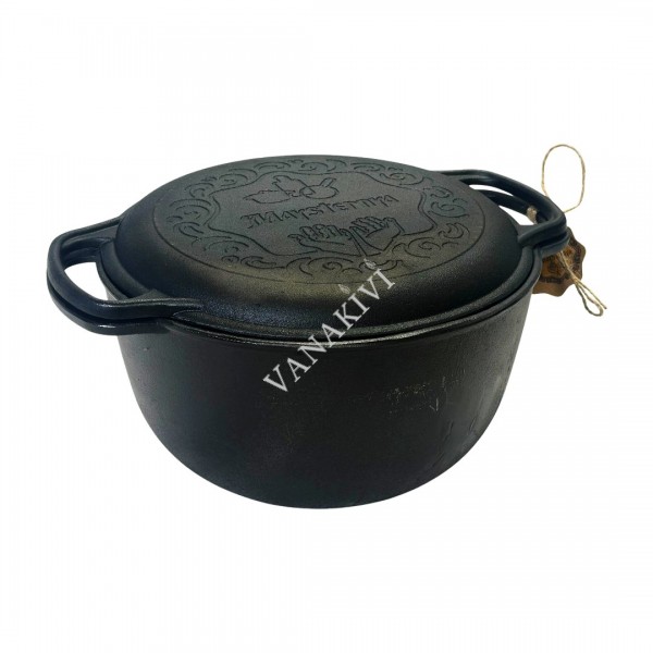 Cast iron cauldron MAYSTERNYA 6L, with cast iron lid