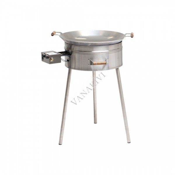 Wokpann gaasipõletiga GrillSymbol 54cm roostevaba