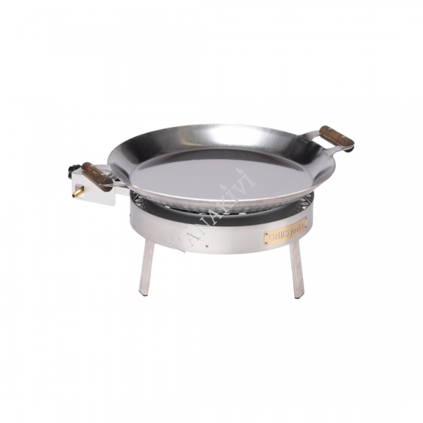 Paellapan with gascooker GrillSymbol 46cm stainless steel