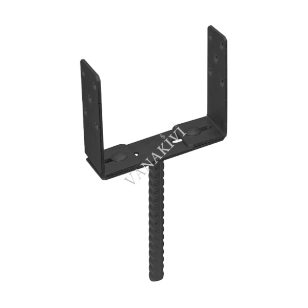 Betoonihark U-tüüp reguleeritav 0-200x60x136 4,0mm must